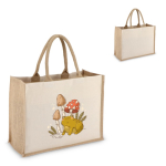 Sac en coton avec côtés et fond en jute 320 g/m²