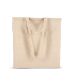 Sac en coton OEKO-TEX couleur naturelle à double anses 140 g/m² couleur beige cinquième vue