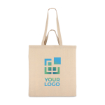 Sac en coton OEKO-TEX couleur naturelle à double anses 140 g/m² vue principale