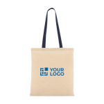 Tote bag en coton OEKO-TEX avec anses colorées 140 g/m² vue principale