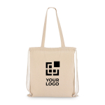 Sac 2 en 1, tote bag et sac à cordon en coton OEKO-TEX 140 g/m² vue principale