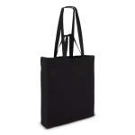 Sac en coton OEKO-TEX multicolore à double anses 140 g/m² couleur noir