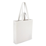 Sac en coton OEKO-TEX multicolore à double anses 140 g/m² couleur blanc