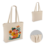 Sac en coton OEKO-TEX avec fermeture éclair 320 g/m²