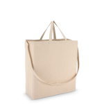 Sac en coton OEKO-TEX couleur naturelle à double anses 220 g/m² couleur beige troisième vue