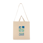 Sac en coton OEKO-TEX couleur naturelle à double anses 220 g/m² vue principale