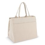 Sac en coton OEKO-TEX avec plusieurs poches 320 g/m² couleur beige deuxième vue