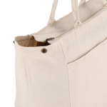 Sac en coton OEKO-TEX avec plusieurs poches 320 g/m² couleur beige sixième vue