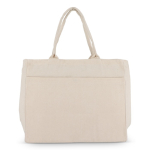 Sac en coton OEKO-TEX avec plusieurs poches 320 g/m² couleur beige septième vue