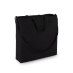 Sac en coton OEKO-TEX multicolore à double anses 220 g/m² couleur noir deuxième vue