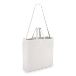 Sac en coton OEKO-TEX multicolore à double anses 220 g/m² couleur blanc