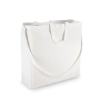 Sac en coton OEKO-TEX multicolore à double anses 220 g/m² couleur blanc deuxième vue