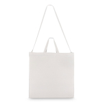 Sac en coton OEKO-TEX multicolore à double anses 220 g/m² couleur blanc troisième vue