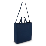 Sac en coton OEKO-TEX multicolore à double anses 220 g/m² couleur bleu foncé