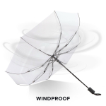 Parapluie pliable résistant au vent avec housse assortie Ø98 couleur blanc huitième vue