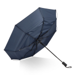 Parapluie pliable résistant au vent avec housse assortie Ø98 couleur bleu foncé quatrière vue