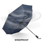 Parapluie pliable résistant au vent avec housse assortie Ø98 couleur bleu foncé huitième vue