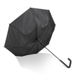 Parapluie classique avec poignée géométrique noire originale Ø103 couleur noir quatrière vue