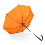 Parapluie classique avec poignée géométrique noire originale Ø103 couleur orange quatrière vue