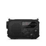 Radio d’urgence en plastique ABS avec lampe torche et alarme Philips couleur noir deuxième vue