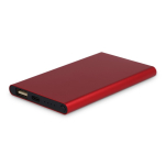 Powerbank en aluminium recyclé de différentes couleurs 4 000 mAh couleur rouge
