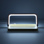 Chargeur sans fil de bureau en bambou avec éclairage 15 W couleur naturel septième vue