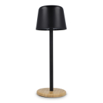 Lampe de table personnalisable avec 3 modes d’éclairage couleur noir deuxième vue