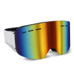 Lunettes de sport pour le ski et le snowboard avec sangle réglable couleur blanc deuxième vue