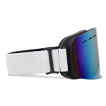 Lunettes de sport pour le ski et le snowboard avec sangle réglable couleur blanc quatrière vue