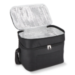 Sac isotherme à double compartiment et poche frontale 12 L couleur noir deuxième vue