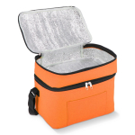 Sac isotherme à double compartiment et poche frontale 12 L couleur orange deuxième vue