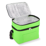 Sac isotherme à double compartiment et poche frontale 12 L couleur vert lime deuxième vue
