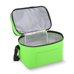 Sac isotherme à double compartiment et poche frontale 12 L couleur vert lime troisième vue