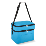 Sac isotherme à double compartiment et poche frontale 12 L couleur bleu ciel