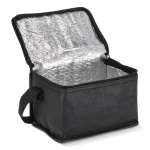 Sac isotherme avec doublure intérieure en aluminium pour 6 canettes couleur noir deuxième vue