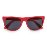 Lunettes de soleil multicolores avec verres noirs UV400 couleur rouge deuxième vue
