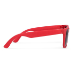 Lunettes de soleil multicolores avec verres noirs UV400 couleur rouge troisième vue