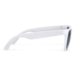 Lunettes de soleil multicolores avec verres noirs UV400 couleur blanc troisième vue