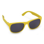 Lunettes de soleil multicolores avec verres noirs UV400 couleur jaune