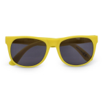 Lunettes de soleil multicolores avec verres noirs UV400 couleur jaune deuxième vue