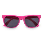 Lunettes de soleil multicolores avec verres noirs UV400 couleur rose deuxième vue