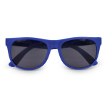 Lunettes de soleil multicolores avec verres noirs UV400 couleur bleu foncé deuxième vue