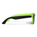 Lunettes de soleil bicolores avec verres polarisés UV400 couleur vert lime troisième vue