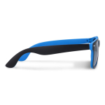 Lunettes de soleil bicolores avec verres polarisés UV400 couleur bleu ciel troisième vue