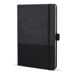 Carnet en cuir synthétique au design original A5 à pages lignées couleur noir