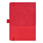 Carnet en cuir synthétique au design original A5 à pages lignées couleur rouge troisième vue