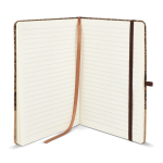 Carnet avec couverture en liège et marc de café A5 à pages lignées couleur naturel quatrière vue