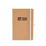 Carnet à couverture souple en papier kraft FSC A5 à pages quadrillées vue principale