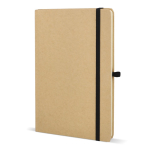 Carnet en carton avec détails colorés A5 à pages lignées couleur noir