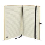 Carnet en carton avec détails colorés A5 à pages lignées couleur noir quatrière vue